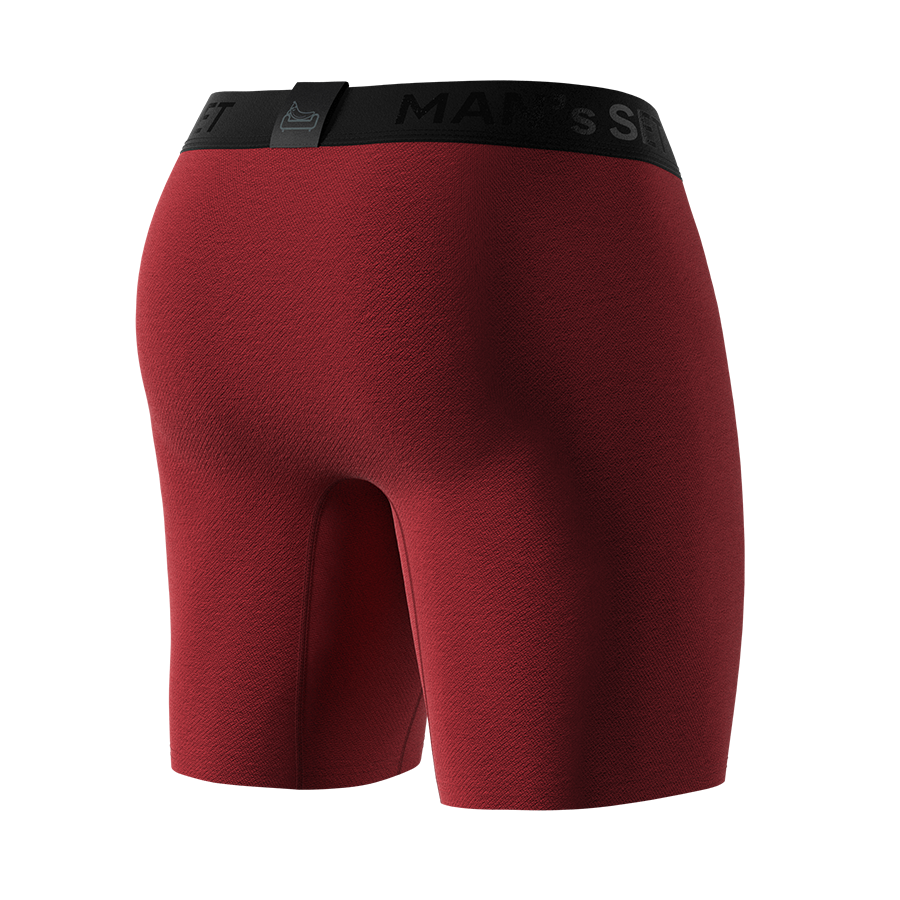 Boxer Briefs 2.0 with Fly 'Black Series' Dark red