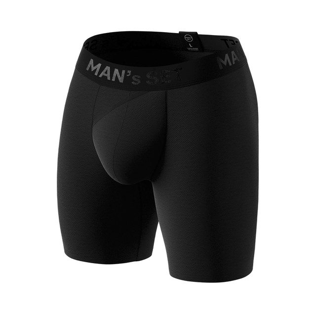 Calzoncillos bóxer ultrasuaves 7.6" OpenFly, Negro