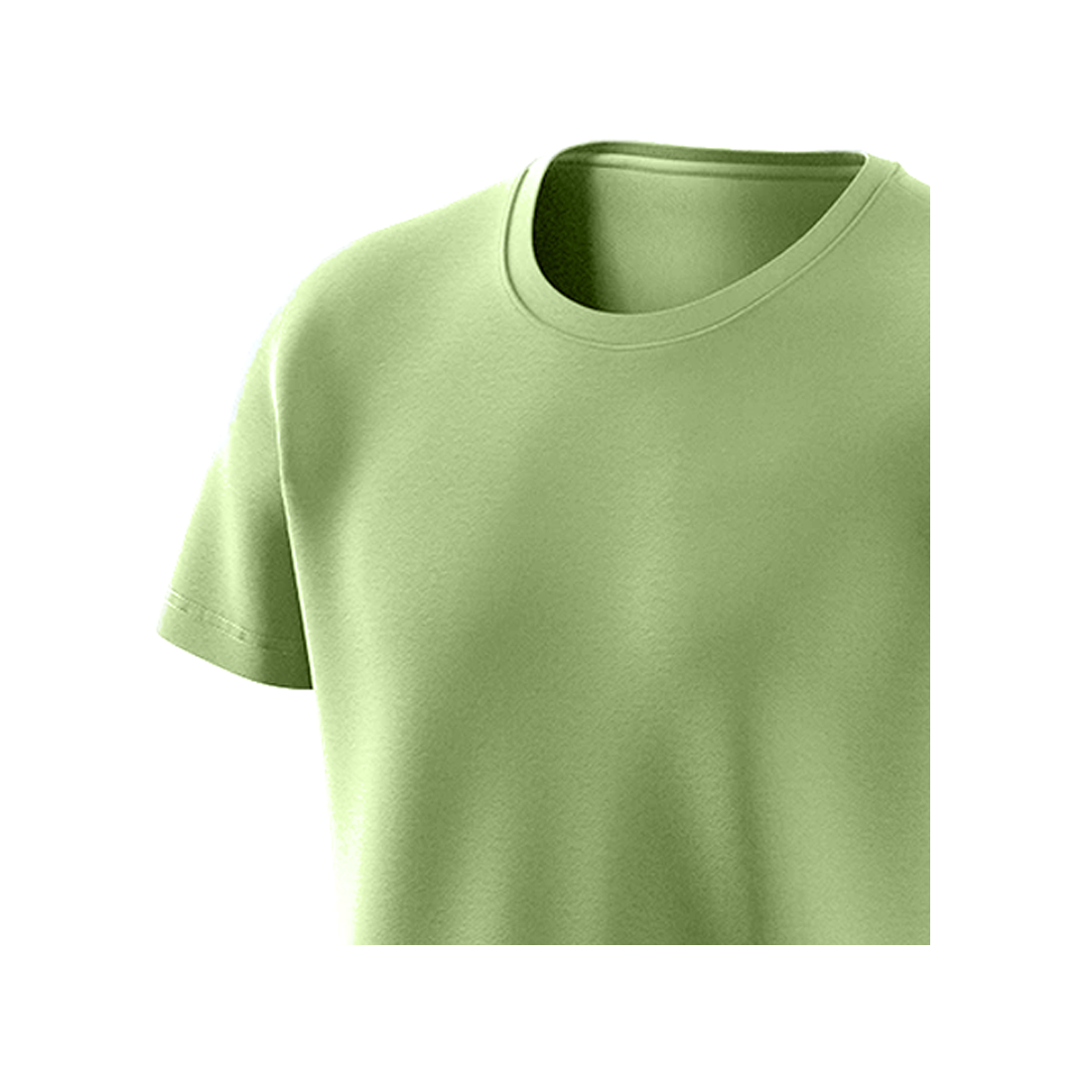 Premium Cotton Basic U-neck T-Shirt, Olive