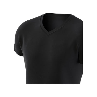 Premium Cotton Basic V-neck T-shirt, Black