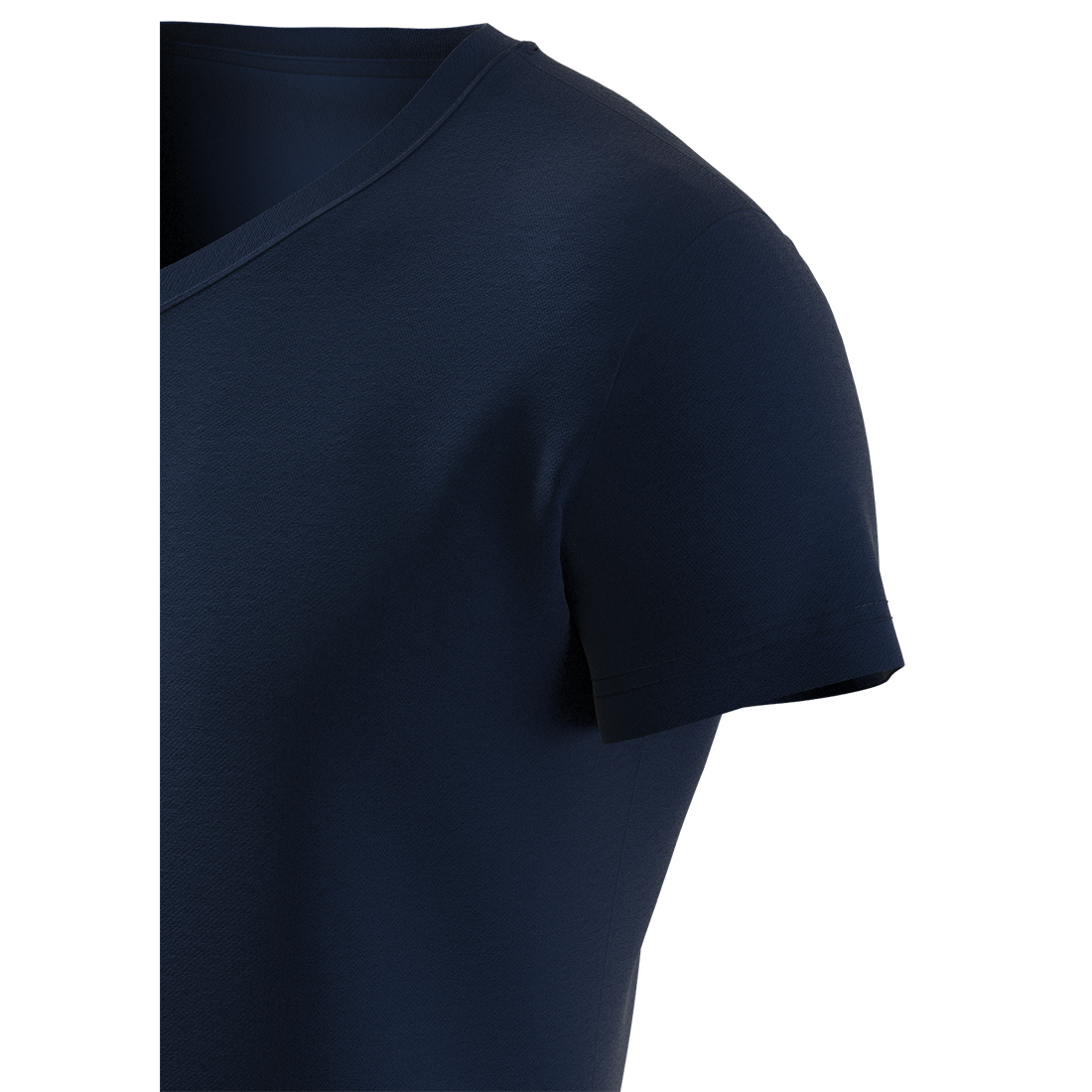 Premium Cotton Basic V-neck T-shirt, Blue