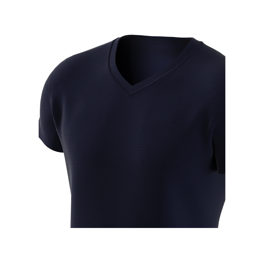 Premium Cotton Basic V-neck T-shirt, Dark blue