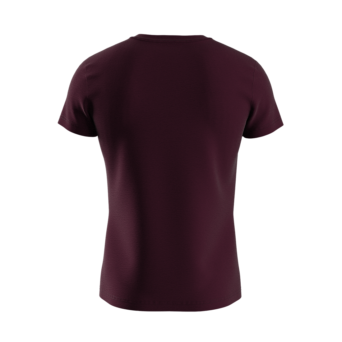 Premium Cotton Basic V-neck T-shirt, Marsala