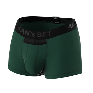 Men's Trunks AirFlow with Reduced Chafing in Green, Front View