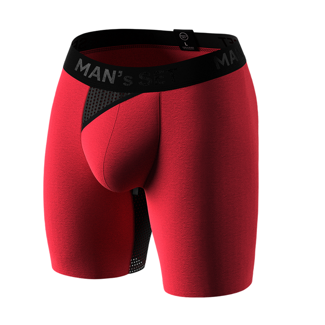 AirFlow Boxer Briefs 7.6" OpenFly, Red