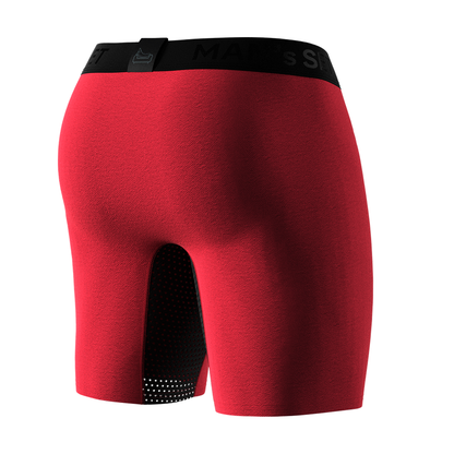 AirFlow Boxer Briefs 7.6" OpenFly, Red