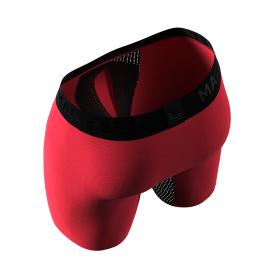AirFlow Boxer Brief 7.6" OpenFly, Red