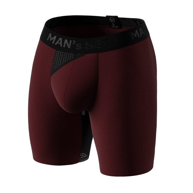AirFlow Boxer Brief 7.6" OpenFly, Burgundy