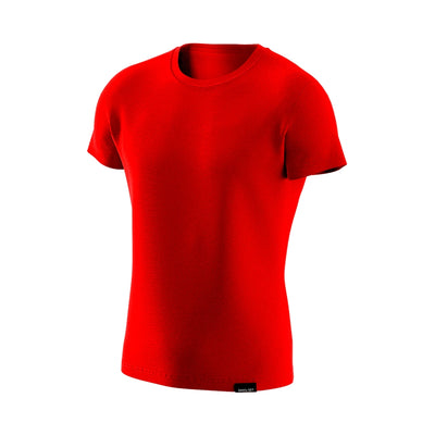 Premium Cotton Basic U-neck T-Shirt, Red