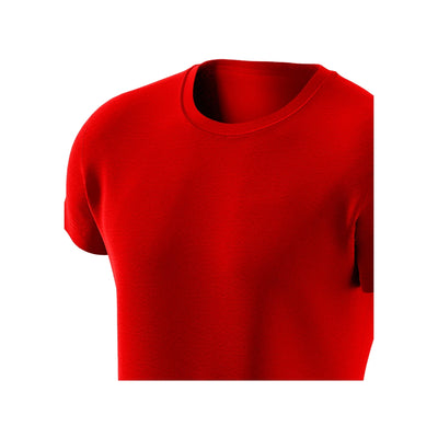 Premium Cotton Basic U-neck T-Shirt, Red
