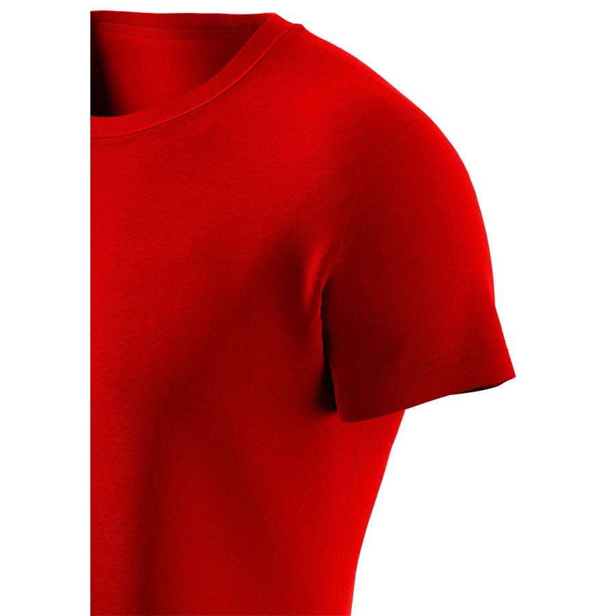 Premium Cotton Basic U-neck T-Shirt, Red