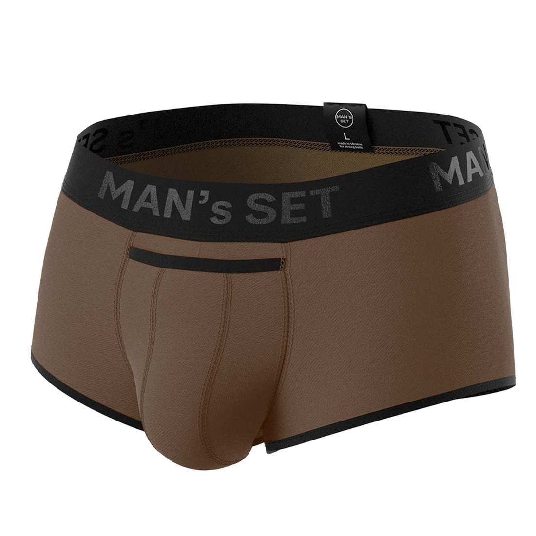 Sport Trunks with Fly 'Black Series'  Coffee