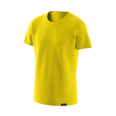 Premium Cotton Basic U-neck T-Shirt, Yellow